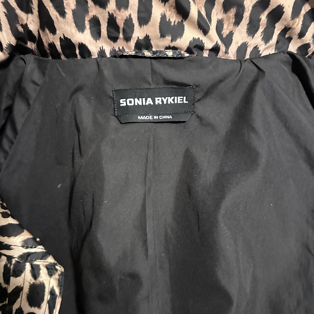 Sonia Rykiel Leopard Print Jacket in Black and Tan